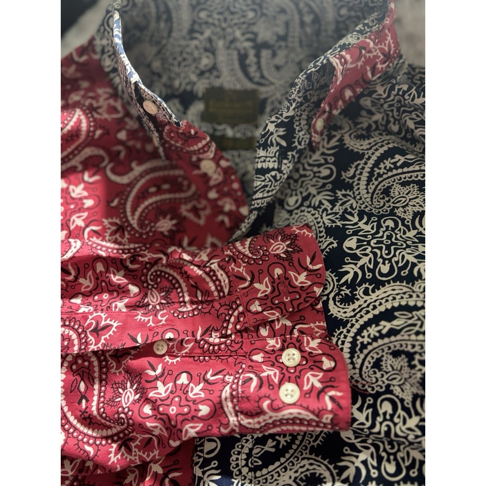 Evergreen‎ XL Bandana Pasily  Shirt Mens Country Western Handkerchief Pattern - Picture 6 of 7